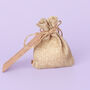 G Decor Set Of Five Or 10 Small Hessian Gift Bags, thumbnail 4 of 8