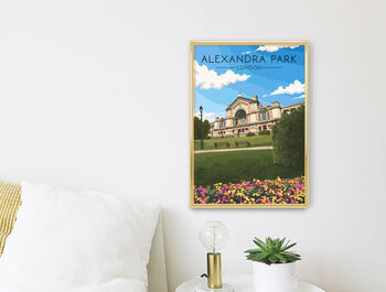 Alexandra Park London Travel Poster Art Print, 3 of 8