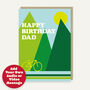 Happy Birthday Dad Bicycle Card Eco Friendly, thumbnail 1 of 3