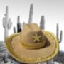 Brown And Gold Pet Cowboy Hat, thumbnail 2 of 7