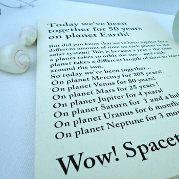 Personalised Anniversary Planets Card, 3 of 3