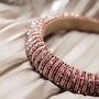 Twisted Bead Sequin Sparkle Headband In Burgundy, thumbnail 1 of 4