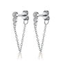 Chained Pearl Stud Earrings, thumbnail 5 of 6