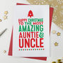 Amazing Aunt And Uncle Christmas Card, thumbnail 2 of 2