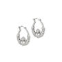 Sterling Silver Claddagh Creole Hoop Earrings, thumbnail 5 of 5