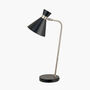 Black And Brushed Silver Metal Table Lamp, thumbnail 2 of 8