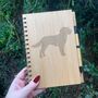 Personalised Italian Spinone Silhouette Engraved Notebook, thumbnail 2 of 2