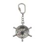 Chrome Ship Wheel Compass Keyring, thumbnail 7 of 7