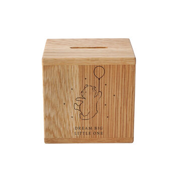 'Dream Big, Little One' Oak Money Box, 2 of 2