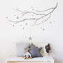 Winter Branch With Stars Fabric Wall Sticker, thumbnail 5 of 6