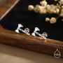 Sterling Silver Double Headed Viking Axe Stud Earrings, thumbnail 3 of 12