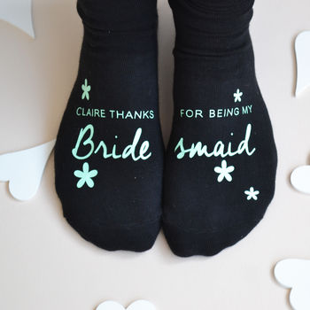 Personalised Bridesmaid Thank You Gift Socks, 3 of 3
