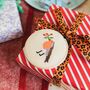 Robin With Berries Christmas Cross Stitch Kit, thumbnail 1 of 6