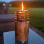 Wooden And Stainless Steel Garden Oil Lamp Three Sizes, thumbnail 3 of 8
