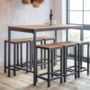 Camley Indoor/Outdoor Teak Bar Table And Stool Set, thumbnail 3 of 5