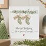 Personalised Stocking Christmas Card For Special Couple, thumbnail 1 of 7