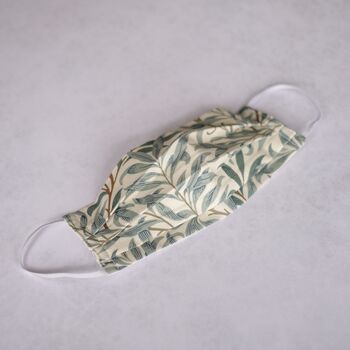 William Morris Pleated Cotton Face Covering, 7 of 12
