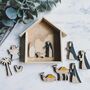 Wooden Nativity Christmas Scene 12 Piece Set, thumbnail 1 of 3