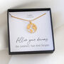 Follow Your Dreams, Map Travel Necklace, Graduation Gift, thumbnail 1 of 7