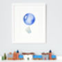 Personalised Children's Blue Balloon Nursery Print, thumbnail 2 of 10