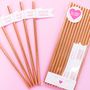 Rose Gold Party Straws With Flags, thumbnail 5 of 6