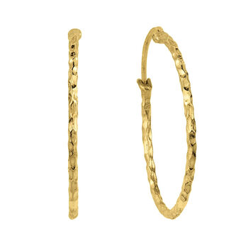 Jodhpur Hammered Gold Vermeil Hoop Earrings, 5 of 7