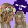 Summer Solstice Flower Crown Diy Crochet Kit, thumbnail 1 of 2