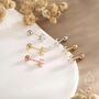 Sterling Silver Tiny Square Cz Earrings, thumbnail 2 of 12