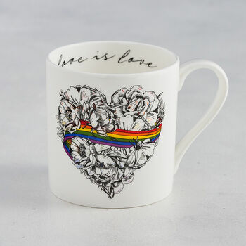 Love Is Love Fine Bone China Mug, Gay Pride, Lgbt, 5 of 5