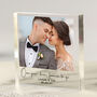 Personalised Wedding Anniversary Photo Acrylic Block, thumbnail 1 of 3
