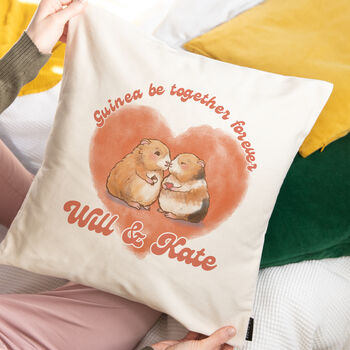 Personalised Guinea Pigs Couple Cushion, 2 of 2