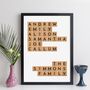 Personalised Family Names Wall Art Family Gift, thumbnail 2 of 8
