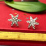 Sterling Silver Snowflake Earrings, thumbnail 2 of 12