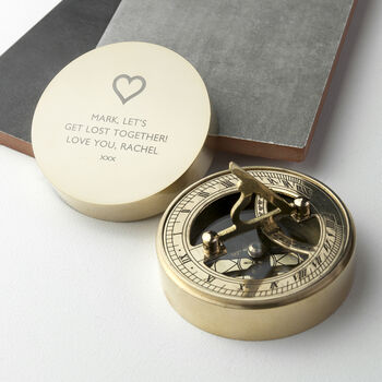 Personalised Iconic Adventurer's Sundial Compass, 2 of 9