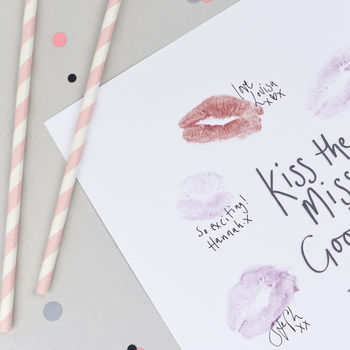 Personalised Hen Party Gift Kiss Print, 5 of 5