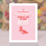 Gardeners Spend All Day In Their Beds, Valentine's Card, thumbnail 1 of 3