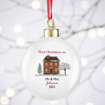 Personalised Cosy Christmas Bauble, 4 of 6