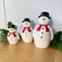 Christmas Ceramic Snowman Family, thumbnail 7 of 7