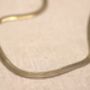 Flat Snake Chain Choker Necklace 18ct Gold Plated, thumbnail 7 of 7