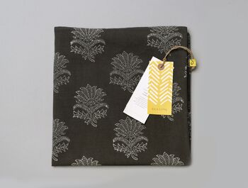 Mandawa Fan Flower Pattern Cushion Cover In French Grey, 2 of 5