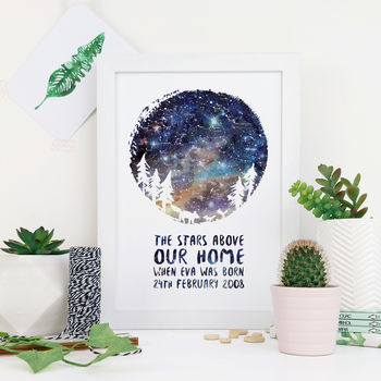 Family Of Foxes Personalised Star Chart Print, 2 of 3