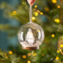 Personalised Illustrated Penguin Christmas Snow Dome Bauble, thumbnail 5 of 11