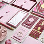 Pink And Burgundy Stationery Box, thumbnail 6 of 11