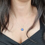 Silver Fine Chain With Heart Blue Topaz Pendant, thumbnail 2 of 5