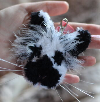 Personalised Crochet Rabbit Guinea Pig Hamster Keyring, 7 of 11