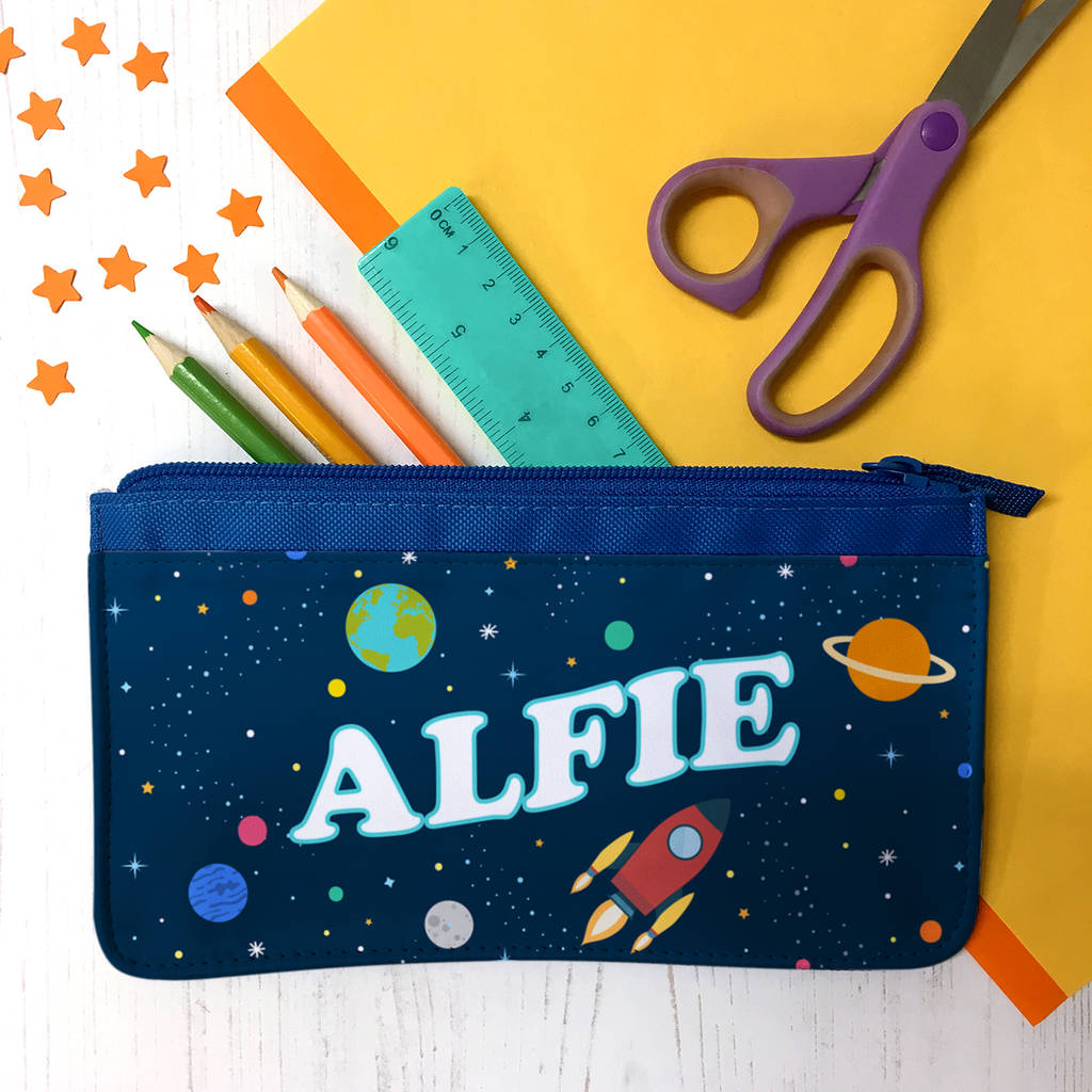 Personalised Space Explorer Fabric Pencil Case, 1 of 10