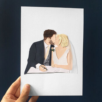 Personalised Wedding Portrait Papercut, 2 of 11