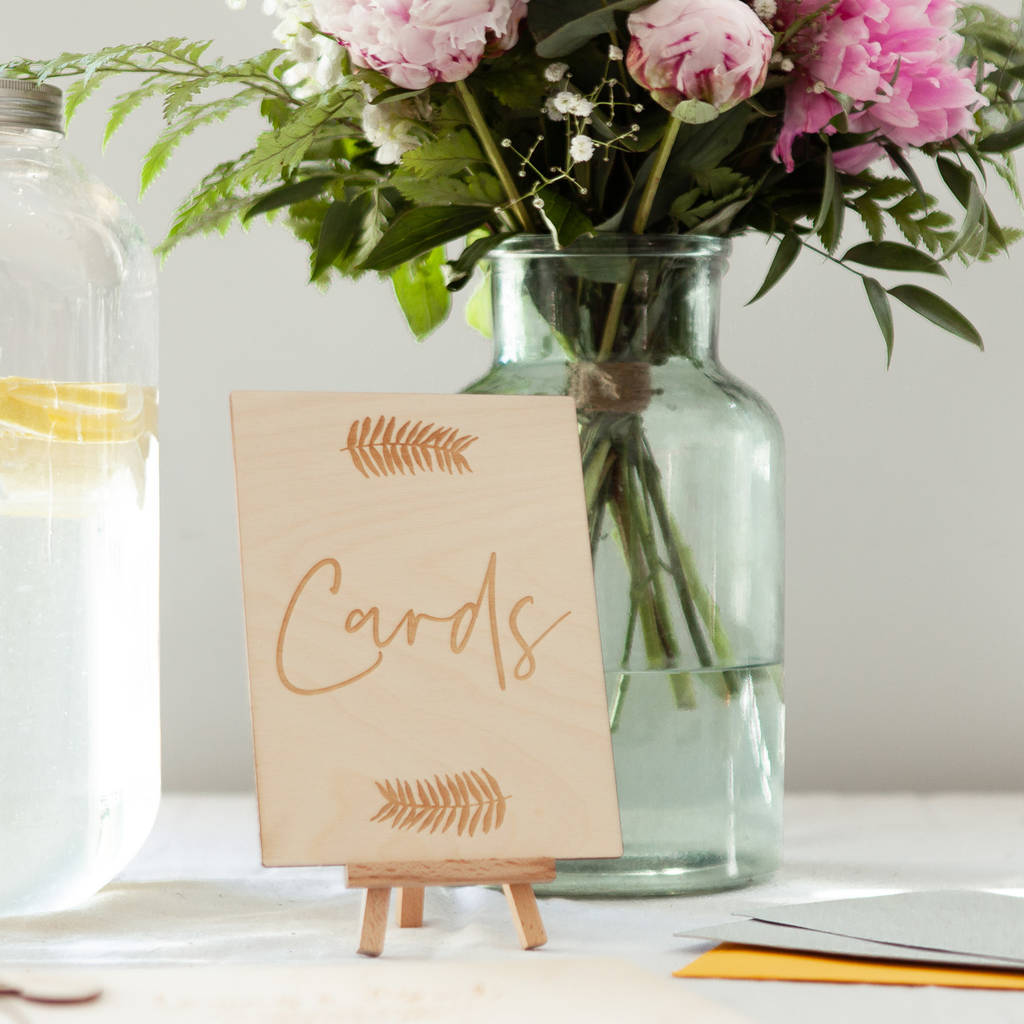 Botanical Wedding Card Table Sign