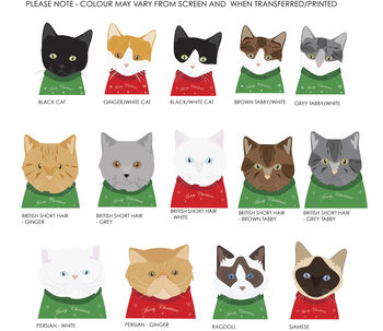 Personalised Cat Christmas Wrapping Paper, 4 of 9