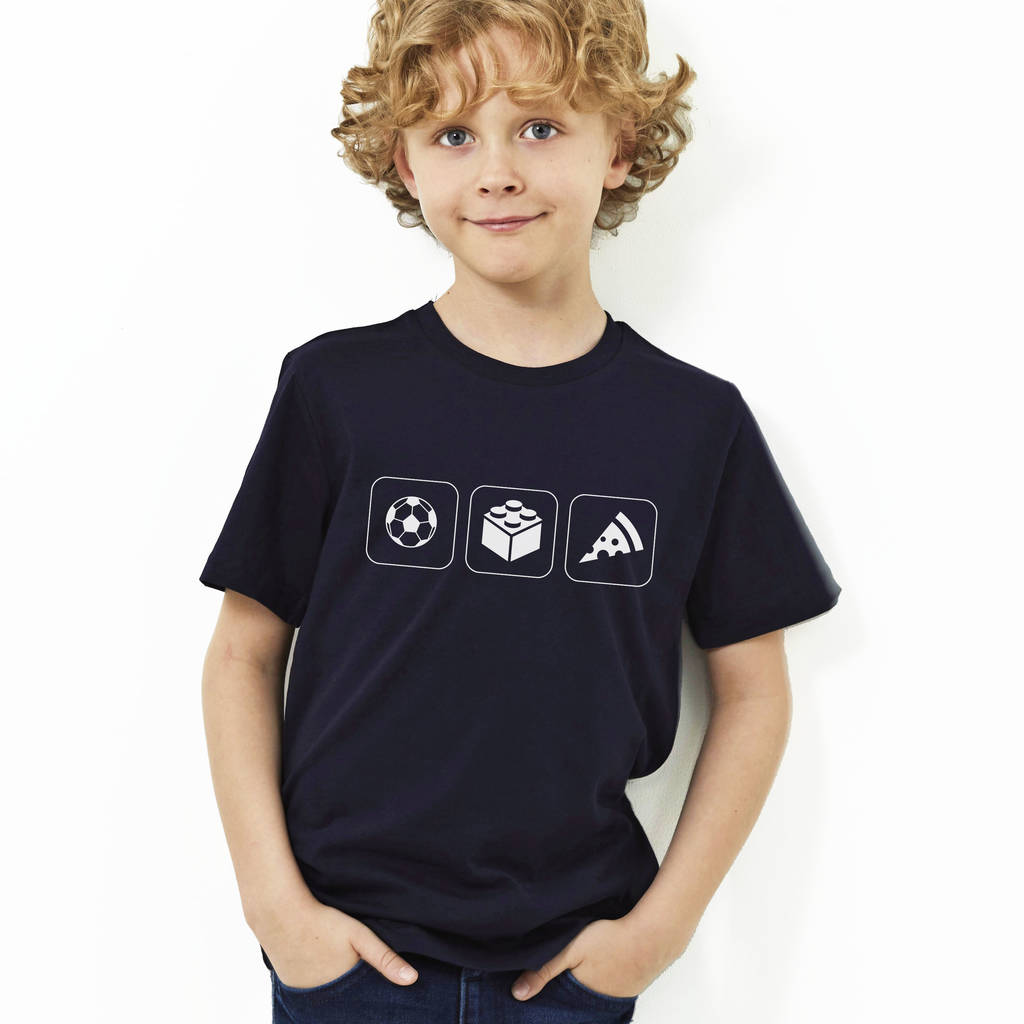 Personalised Child's Hobbies T Shirt By A Piece Of | notonthehighstreet.com
